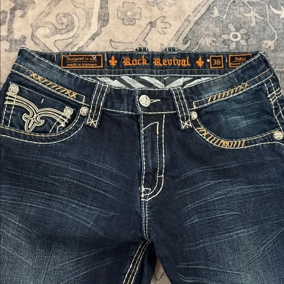 Men’s rock revival Pablo 36 x 30 jeans - Picture 9 of 10